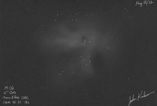 VCSE -Mai kép - Messier 16 - John Karlsson rajza
