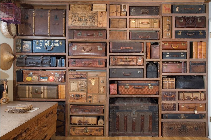 Suitcase Wall, Photo by Zachariah