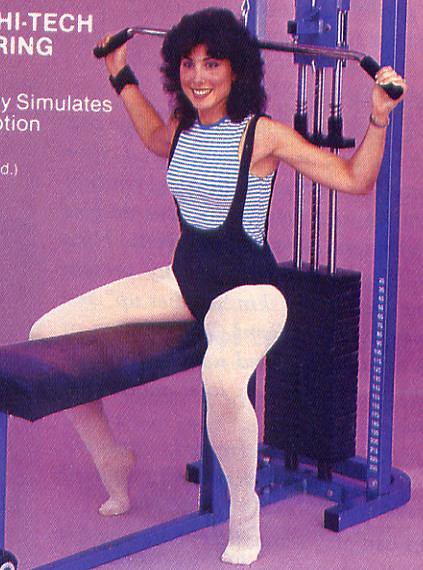White Tights And Leotards  Woman Working Out Wearing A -1354