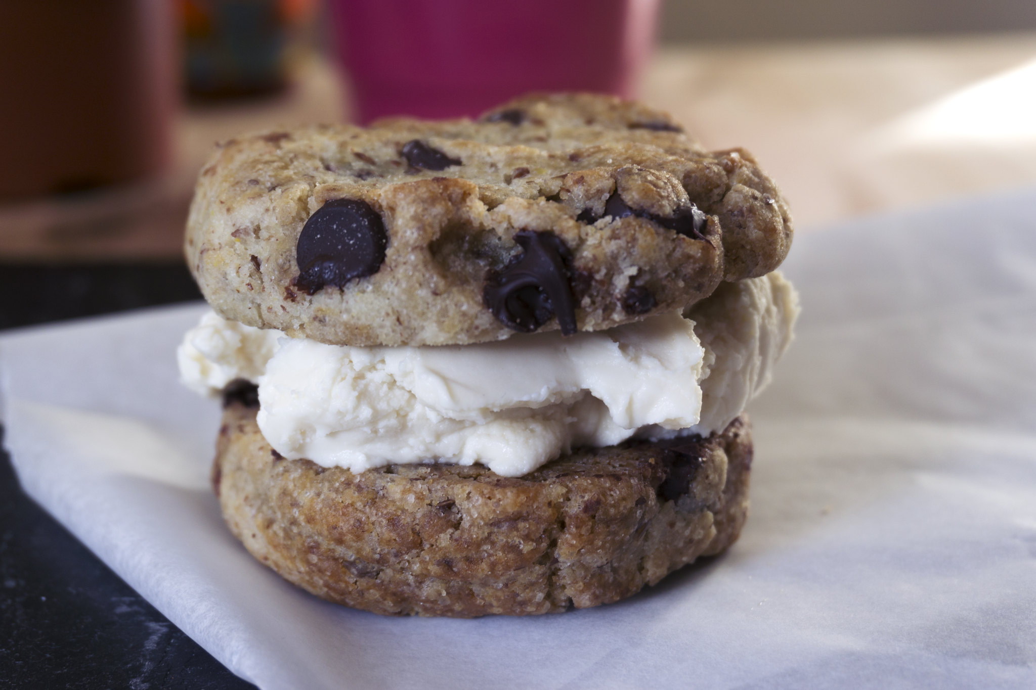 Gluten free vegan cookie sandwich from Cookies and Scream Holloway London