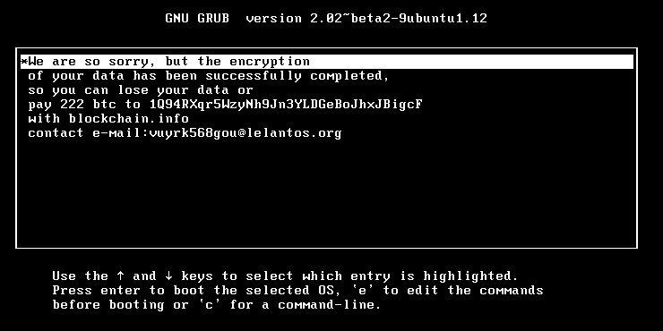KillDisk ransomware Linux