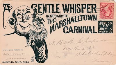 PINKERTON, May 28, 1902 Circus postal cover