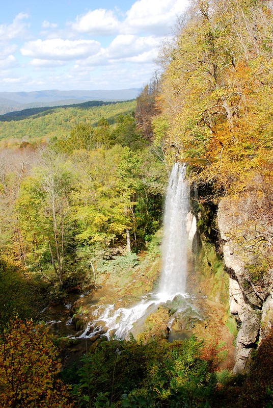 Fal in Virginia is spectacular - enjoy this side trip to Falling Spring when you stay at Douthat State Park, Virginia