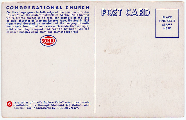 Back of Congregational Church, Tallmadge, Ohio (Date Unknown)