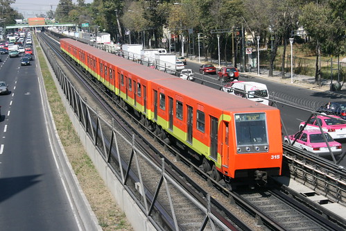 Mexico City Metro NM-79 series near Apatlaco station, Mexico City, Mexico /Jan 27, 2017