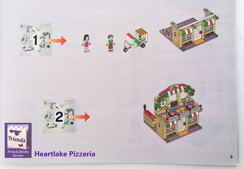 Lego friends best sale pizzeria instructions