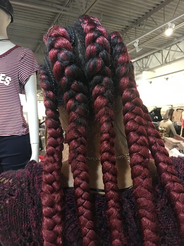 long hair braids of sales lady
