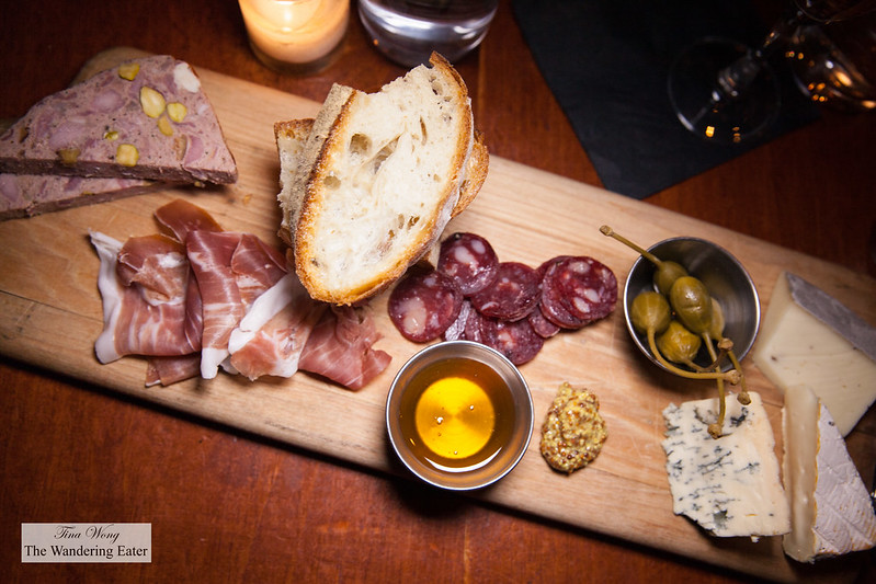 Charcuterie and cheeses