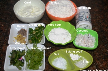 Ingredients for mangalore bajji
