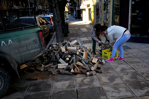 A symptom of Greek economic crisis is air pollution as people switch to burning wood instead of more heavily taxed heating oil/electricity