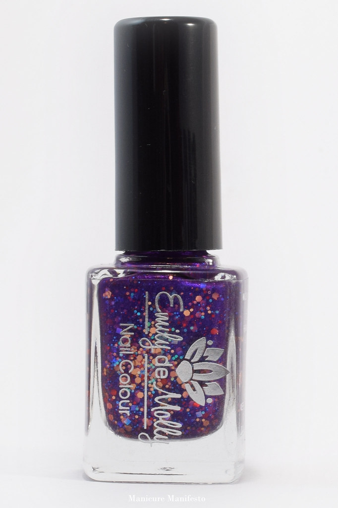 purple glitter nail polish