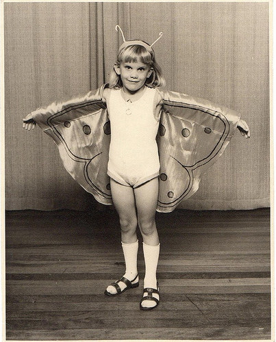 Janet as a butterfly