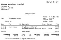 henry first visit invoice