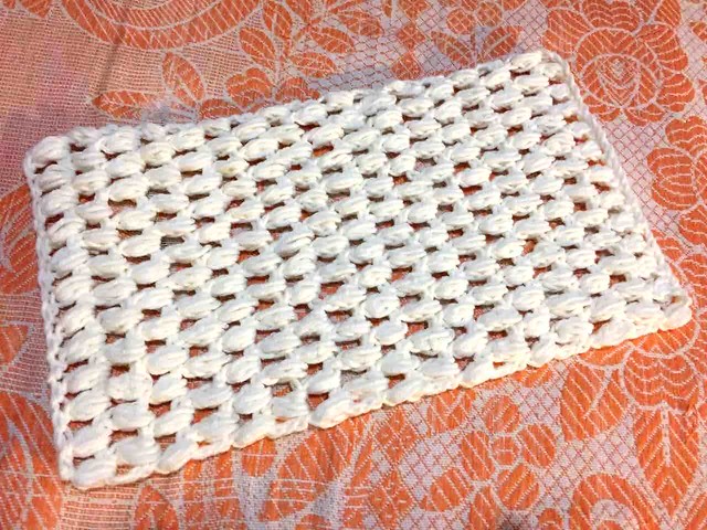puff stitch crochet rectangle