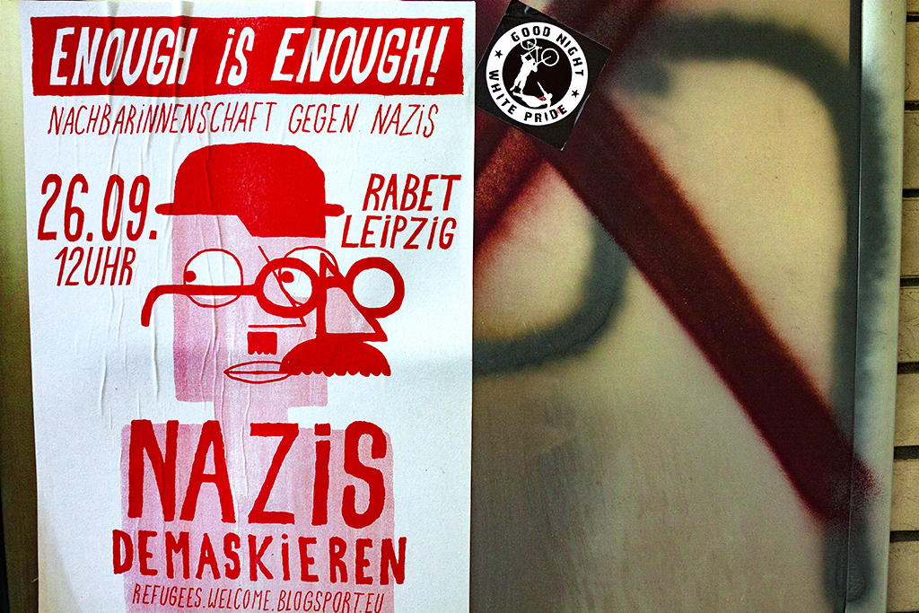 NAZIS DEMASKIEREN flyer in Neustadt--Leipzig