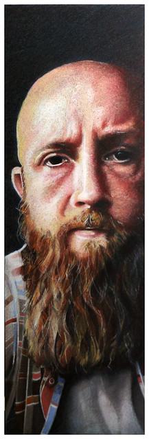 Colored Pencil portrait entitled Self Portrait XIII