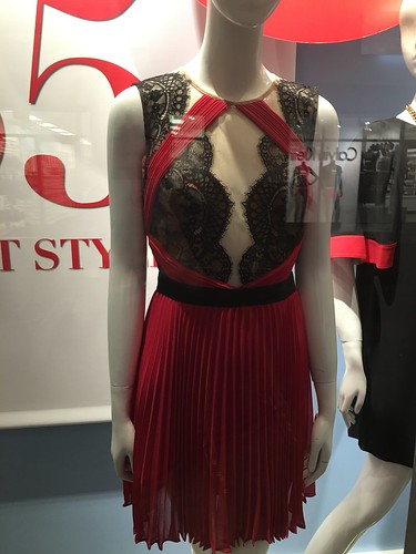 Lovely red and black cocktail dress