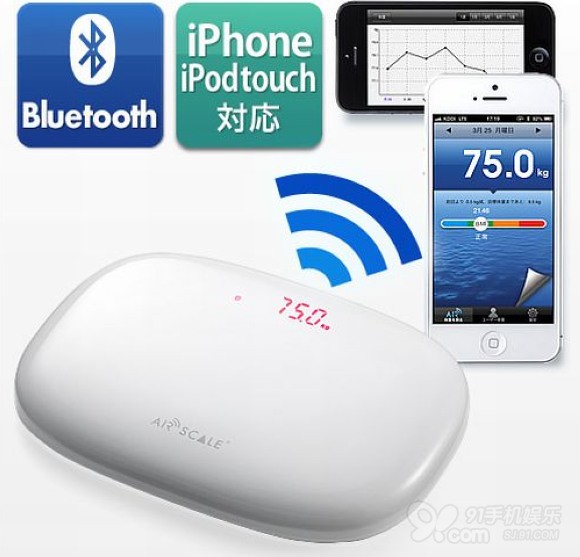 Bluetooth scales debut iOS device can be connected to track health status