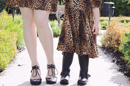 Trashy Diva Classic Knee Length Skirt in Leopard Rockabilly Baby Polly dress in Leopard Vixen by Micheline Pitt Troublemaker Top in Black Restricted Cool Key Heels