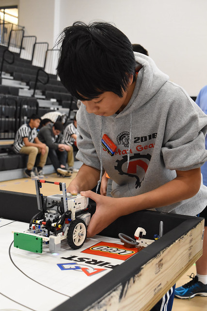 A competitor at the FLL Qualifier in November. 