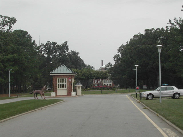 Meredith College | Security checkpoint and roundabout from t… | Flickr