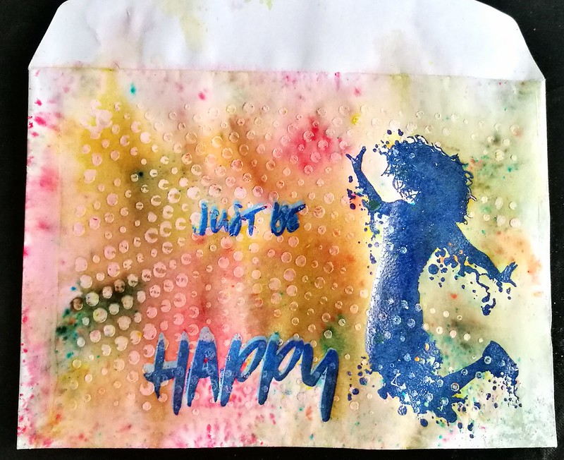 Just be happy mail art