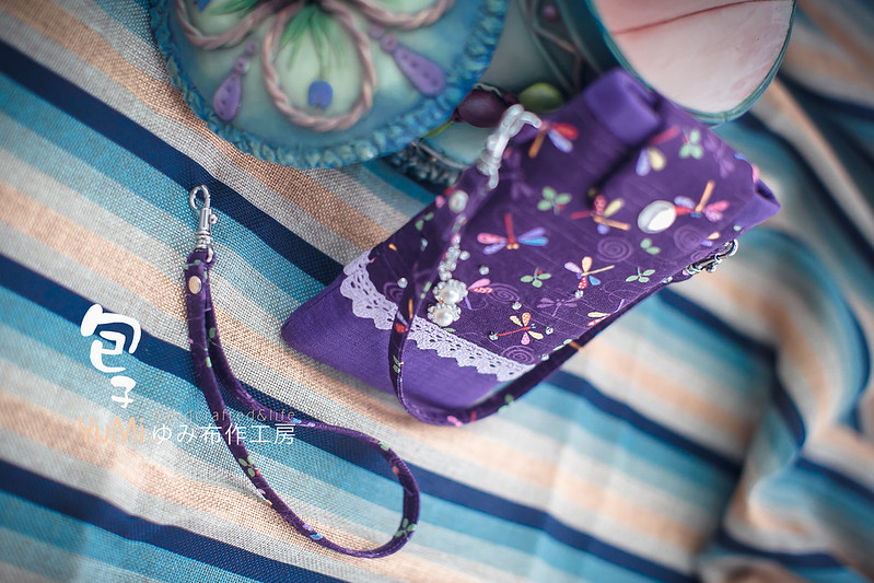 紫色蜻蜓i7手機袋 (4)