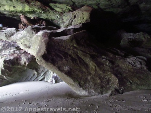 Inside the sea cave near Hug Point, Oregon