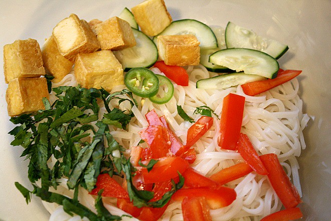 Spring Roll Inspired Noodle Bowl