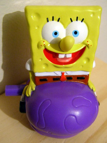 spongebob riding a windup clockwork jellyfish | like you do.… | groc ...