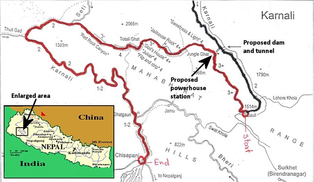 map of Karnali River