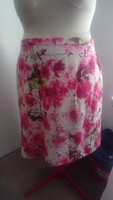 Pink Linen Skirt