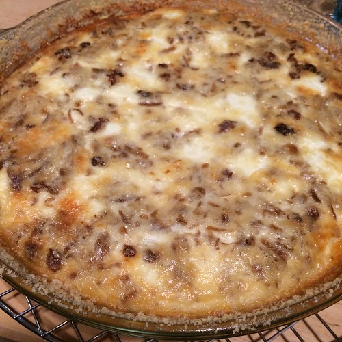 Nothing in the world like a golden, brown, and delicious quiche cooling to be eaten.