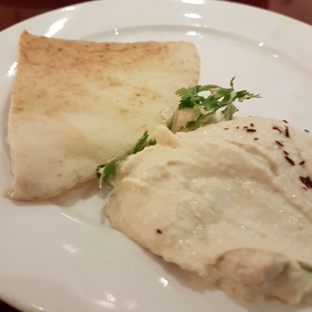 Arabic bread with Hummus @ Al Safir Hotel And
