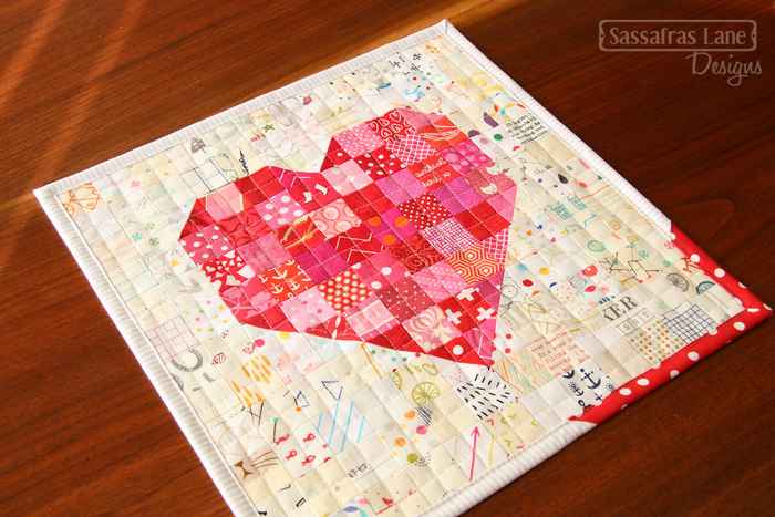 Free Patchwork Heart Mini Quilt Pattern