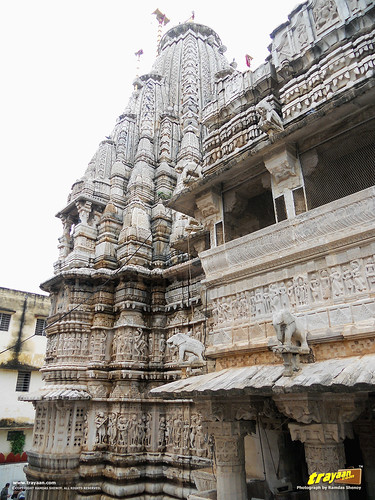 A view of the Jagdish Temple of Maru-Gurjara Arcitectural style in Udaipur, Rajasthan
