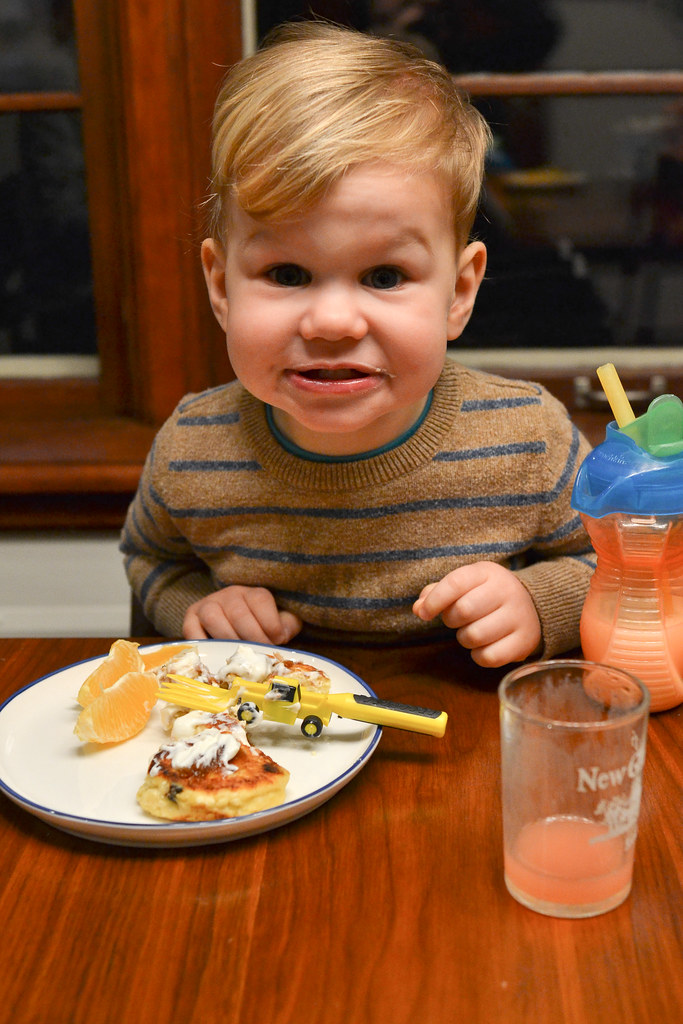 What Theo's Eating, Syrniki {Russian Farmer's Cheese Pancakes}, Plus OMG He's Two Years Old | Things I Made Today