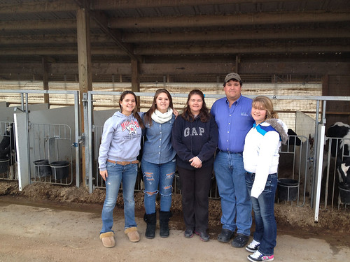 Dairy farmers Matt and Debbie Hoff with their daughters Courtney, Brook and Alicia