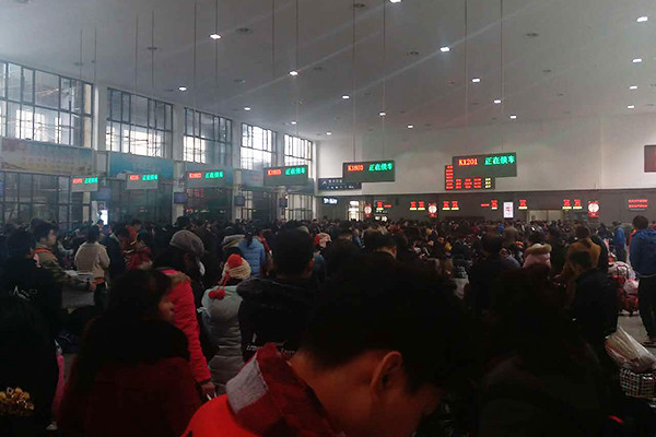 Changsha train station in response to the 