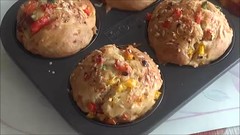 Vegetarian Pizza Muffins Recipe
