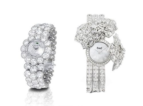 Left: LadyGraff diamond wristwatch right: Earl rose diamond watch