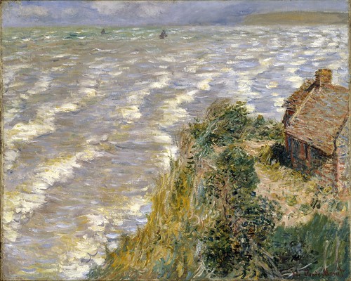 Claude Monet (French, 1840–1926). Rising Tide at Pourville, 1882. Oil on canvas, 26 x 32 in. (66 x 81.3cm). Brooklyn Museum, Gift of Mrs. Horace O. Havemeyer, 41.1260. (Photo: Brooklyn Museum). From French Moderns Say Bonjour at San Antonio's McNay Museum