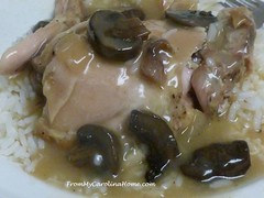 Slow Cooker Bourbon Chicken with Mushrooms