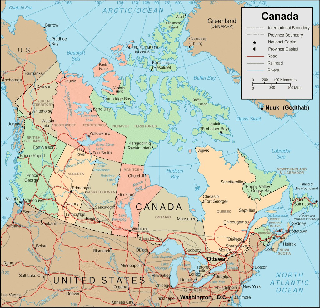 Resultado de imagen para mapa de canadá