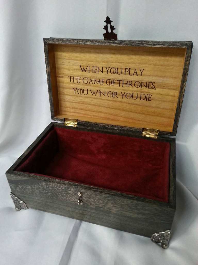 Game of Thrones woodburned keepsake box by Kathleen Kaderabek