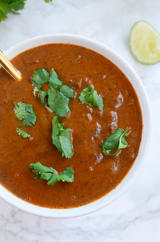 Black Bean Soup - perfect for meatless Monday and all ingredients that you probably already have in your pantry! 