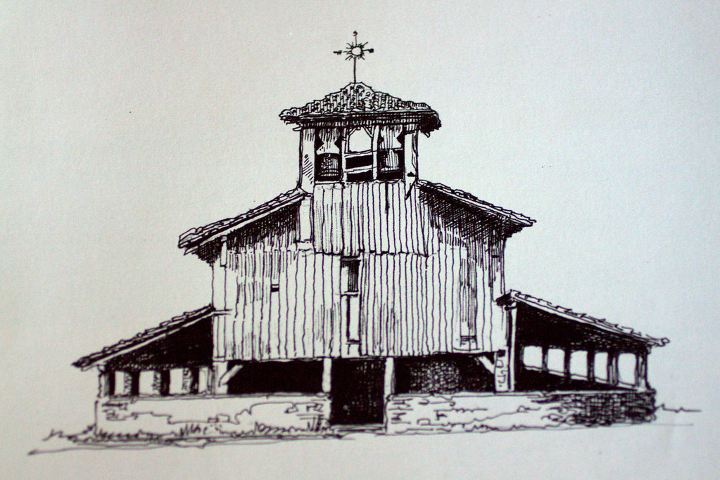Iglesia de madera de Castillo Elesabeitia (Vizcaya) por don Julio Caro Baroja