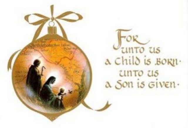 For unto us a child is born
