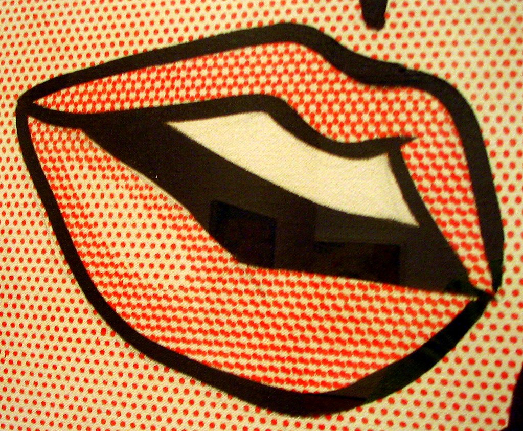 Lichtenstein Lips | Detail of Roy Lichtenstein's "Drowning G… | Vidiot