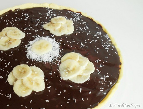 tarte banane chocolat sans gluten sans lactose